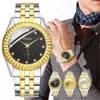 Montres-bracelets Hommes Casual Quartz Bande en acier inoxydable Diamants Business Montre Qualité Luxe Mode Style Haut de gamme Bracelet Date Fête