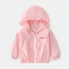 Jackets Summer children's clothing sun protection boys hooded thin coat baby zipper shirt top 230311