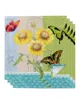 Tabellservett Blomma Sunflower Butterfly Postmark 4/6/8st Kitchen 50x50cm servetter som serverar rätter Hemtextilprodukter