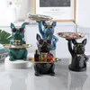 Decorative Objects Figurines Home Room Decor Figurine Cool Bulldog Sculpture Table Decoration Modern Multifunction Desk Storage Statue Dec 230311