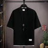 T-shirt da uomo Abbigliamento casual da uomo 2023 Camicia estiva Corea Moda giovanile Tinta unita T-shirt Streetwear Maglietta fresca traspirante Maglie a manica corta