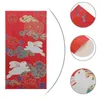 Emballage cadeau Enveloppe rouge bronzante Enveloppes de mariage Année chinoise Portefeuille Zodiac Ox Hong Bao Perle Paquets de papier