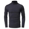 Men's T Shirts Fashion Grey T-shirts Man Long Sleeve High Collar Mens Tee Spring Slim Fit Boys Tshirt Cotton Gray Oversized Shirt XXL