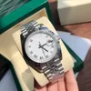 Med original Box 41mm Mans Woman Luxury Watch Datejust Datum President White Diamond Dial Asia 2813 Rörelse Mekanisk automatisk mans klockor Montre de Luxe 2023