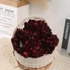 Dekorativa blommor 4 datorer Vintage Hortangea Artificial Decorations Faux för blommigt blommor Craft Burnt Fake Arrangement