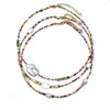 Chains KBJW Originele minimalistische echte parel ketting gemengde multicolor glazen kralen zomerchoker barokke sieraden 2023