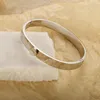 Bangle Romeinse cijfers roestvrij staal vergulde hoogwaardige brief klassieker voor vrouwen mannen trendy mode -sieraden