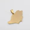 Colliers pendants ZKD SAUDI ARBIA MAP NATIONAL Collier en acier inoxydable