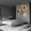Vägglampor Moderna kristalllampor Suspenders Lamp Abajur Mirror Light Glass Ball Aisle Bedside Living Room