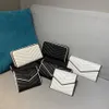 monabag Luxurys Designers Caviar Wallet Quilted Hochwertige Damen Original Marke Damenmode Echtes Leder Karte kleine Geldbörse307g