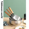 Milk Pot Japanesestyle Stainless Steel Household Induction Cooker for Boiling Soup and Instant Noodles Complementary Food 230311