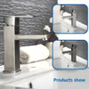 Bathroom Sink Faucets Basin Sink Bathroom Faucet Deck Mounted Cold Water Basin Mixer Taps Matte Black Lavatory Sink Tap Crane 230311