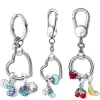 925 Silver Fit Pandora Original Charms Diy подвесные женские браслеты момент момент момента к ключ кольцо маленькая сумка сердце