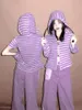 Sweats à capuche pour femmes Sweatshirts 2023 Violet Punk Rayé Été Mince Manches Courtes Y2k Esthétique Zip Up Gothique Harajuku Sweat Femme 90s 230311
