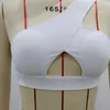 여자 수영복 One Shoulder Bikini 2023 Mujer Sexy Thong Hollow Out Bathing Suits White Push Up Women Buckle High Cut Swimsuit