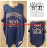 Vintage 33 Patrick Ewing Jerseys Georgetown College Basketball Jersey personalizzata qualsiasi nome numero maglia