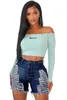 Dames shorts vrouwen zomer sexy casual high taille denim broek gat slanke jeans