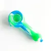 Colorful Silicone Portable Style Pipes Herb Tobacco Oil Rigs Glass Multihole Single Hole Filter Bowl Handpipes Smoking Cigarette Hand Holder Tube DHL
