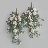 Flores decorativas 1 cordas lindas rosa artificial Flor leve delicada Adicionar romance Fresh Manter simulação