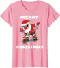 Heren t-shirts dep van het kerstman skateboard grappige prettige kerstdagen t-shirt