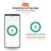 Serrures de porte XSDTS Serrure de porte d'empreintes digitales Bluetooth Smart Lock Tuya App Déverrouillage à distance Verrouillage par mot de passe Serrure de porte électronique 230311