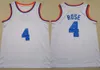2022-23 New Basketball 4 DerrickRose 9 RJBarrett-tröja sydd med 6 patch 30 JuliusRandle-tröjor Black City Retro Blue White Shorts