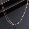 Chains Real 18K Rose Gold Women Necklace 1mmW O Chain And 2mmW Cable