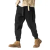 Pantalons pour hommes hiver ceinture japonaise velours côtelé Harem décontracté Jogging pantalons de survêtement Hiphop rue mâle grande taille M5XL 230311