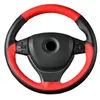 Steering Wheel Covers 38cm First Layer Cowhide Material Color Matching Ing Cover Durable and Sweat-absorbent Fashion Auto Parts