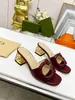 2023 Classic High-Heeled Sandals Party Fashion Leather Women's Dance Shoes Designer Sexig högklackade skor Suede Women's Shoesgity K17