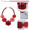 Chaînes Mode Acrylique Bijoux Femmes Rétro Collier Grande Rose Fleurs Ornements Pour Femme Années CadeauxChaînes