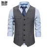 Herenvesten heren Vest Pak Vest Slim Single Breasted Designer merk Mouwloze formele jas top volwassen jurk Tuxedo 230311