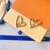 Kolczyki designerskie Kolczyki miłosne dla kobiety marka proste litery v złota 925 Srebrny diament pierścień Lady Kolczyki biżuterii