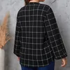 Kvinnors blusar skjortor Autumn Winter Vintage Fashion Plus Size Plaid Shirt Women Casual Elegant Simple Blouse Kvinna Löst långärmad damkläder 230311