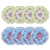 Disposable Dinnerware 8PCS/LOT Party Floral Pattern Tableware Flower Paper Plates Baby Shower Birthday Wedding Home Decor