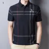 Heren Polos Hazzys Zomer Golf Korte mouw Mannen van middelbare leeftijd mannen Casual Milk Silk Half Sleeve T-shirt Herenkleding Ice zijde Polo Shirt Men 230311