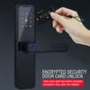 Serrures de porte XSDTS Serrure de porte d'empreintes digitales Bluetooth Smart Lock Tuya App Déverrouillage à distance Verrouillage par mot de passe Serrure de porte électronique 230311