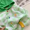 Vestes Vêtements pour enfants Été Garçons Casual Sun Protection Thin Plaid Hooded Cardigan 230311