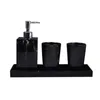 Ensemble d'accessoires de bain 4 pièces salle de bain résine brosse à dents tasse vide bouteille plat maison El lavage Kit accessoires