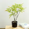 Dekorativa blommor 55 cm Fake Palm Tree Artificial Plants Potted Plastic Fern Bramch Silk Eucalyptus Leafs Desktop Bonsai For Home Office