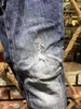DSQ Phantom Turtle Męskie dżinsy męskie luksus designer dżinsy chude zgrane fajne facet przyczynowy dziura dżinsowa marka mody Fit dżinsy me281n