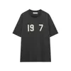 Heren T-shirts borstletter gelamineerde print Esse Korte Mouw High Street Loose Oversize Casual T-Shirt Cotton Tops14C6