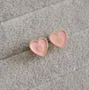 Mode émail amour coeur boucles d'oreilles pour femmes lettre breloque boucles d'oreilles mariée mariage bijoux en gros