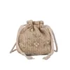 Borse da sera 2023 Borsa lavorata a maglia carina Mini borsette Paglia Donna Pizzo Secchiello Spalla Floreale Crossbody per ragazze Meesenger