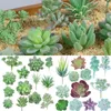 Decorative Flowers Props Home Decoration Desktop Ornament Flocking Lotus Bonsai Micro Landscape Artificial Succulent Faux Fleshiness Plant