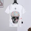 NEW Mens Womens Designer T shirts Fashion man T-shirt Top Quality Cotton Casual Tees Short Sleeve Luxury Hip Hop Streetwear TShirts Rhinestone Skull T-shirts #P103