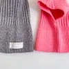 CAPS HATS Baby Sticke Hooded Scarf Barn barn vindtät sjal mössa fast virkning hatt för flickor född pografi rekvisita beanie 230311