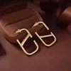 女性用のイヤリングデザイナースタッドバレンティノリー豪華なゴールドハートシェイプパールクリスタルゴールドダブルVレタージュエリークラシックMHE1B