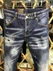 DSQ Phantom Turtle Men 's Jeans Mens 럭셔리 디자이너 청바지 스키니 찢어진 멋진 사람 인과 구멍 데님 패션 브랜드 피트 청바지를 씻는 바지 6138