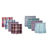 Caleçons Coton Accueil Shorts Mode Plaid Boxers Confortable Sommeil Boxer Slip Cadeau Pour Hommes Papa